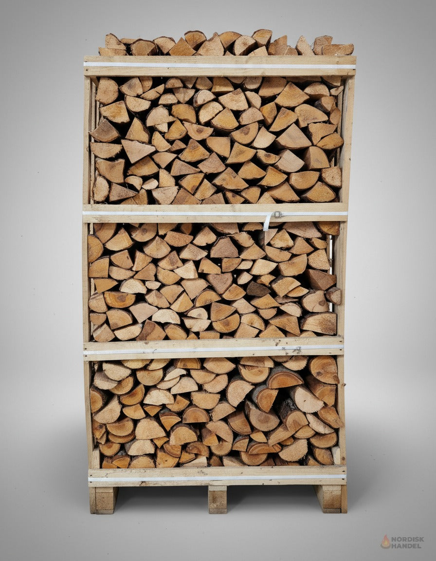 Blandet løvtræ brænde - Ovntørret brændetårn