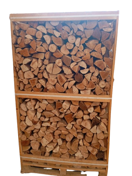 Asketræ brænde - Lufttørret brændetårn. 2.sortering
