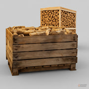 1 kasse olivenbrænde + 1 m3 Bøg brændetårn