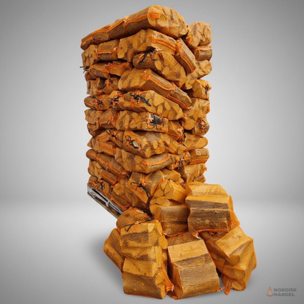 Birk OVNTØRRET Brændetårn i sække. 1,8m3