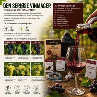 DEN SERIØSE VINMAGER PAKKE (20 vinstokke)