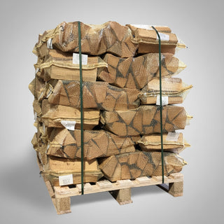 Ovntørret Birk i 54 sække - brændetårn