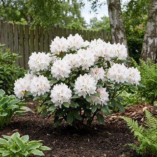 Rhododendron 60-80 cm ('Cunninghams White')