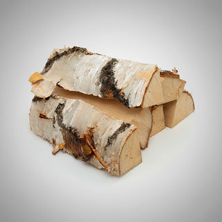 Ovntørret birkebrænde - Halvt brændetårn